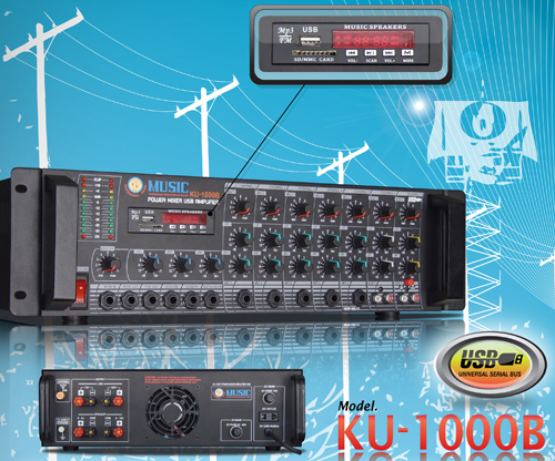 MUSIC KU 1000B Power Mixer Line Voltage