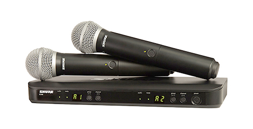 SHURE BLX288/SM58  ไมค์ลอยมือถือชนิดไมค์คู่ Wireless Microphone