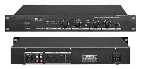 NTS DS-100S MKII ชุดควบคุมไมโครโฟนประชุมและแหล่งจ่ายไฟ